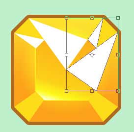 Поворот векторных треугольников, нарисованные при помощи инструмента Pen Tool в Photoshop