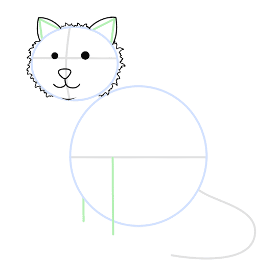 как нарисовать мультяшную кошку