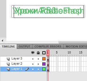 Каждый символ из библиотеки Adobe Flash на отдельном слое