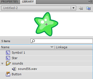 Загрузка звукового файла в библиотеку в Adobe Flash
